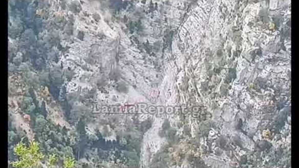 LamiaReport.gr: Διάσωση με ελικόπτερο στο φαράγγι του Γοργοποτάμου