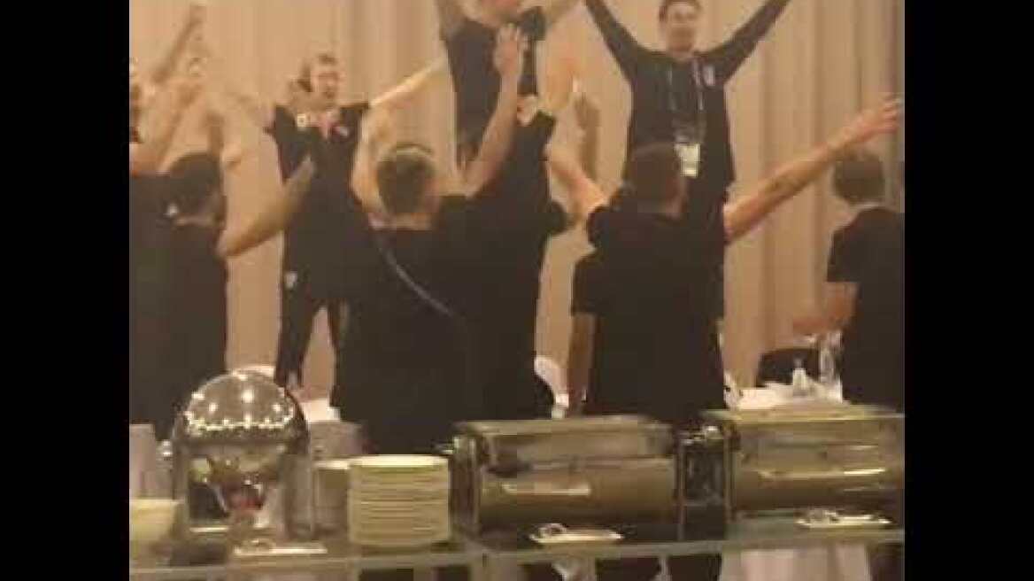 Celebration croatian players after eliminating Russia in quarter final World Cup 2018