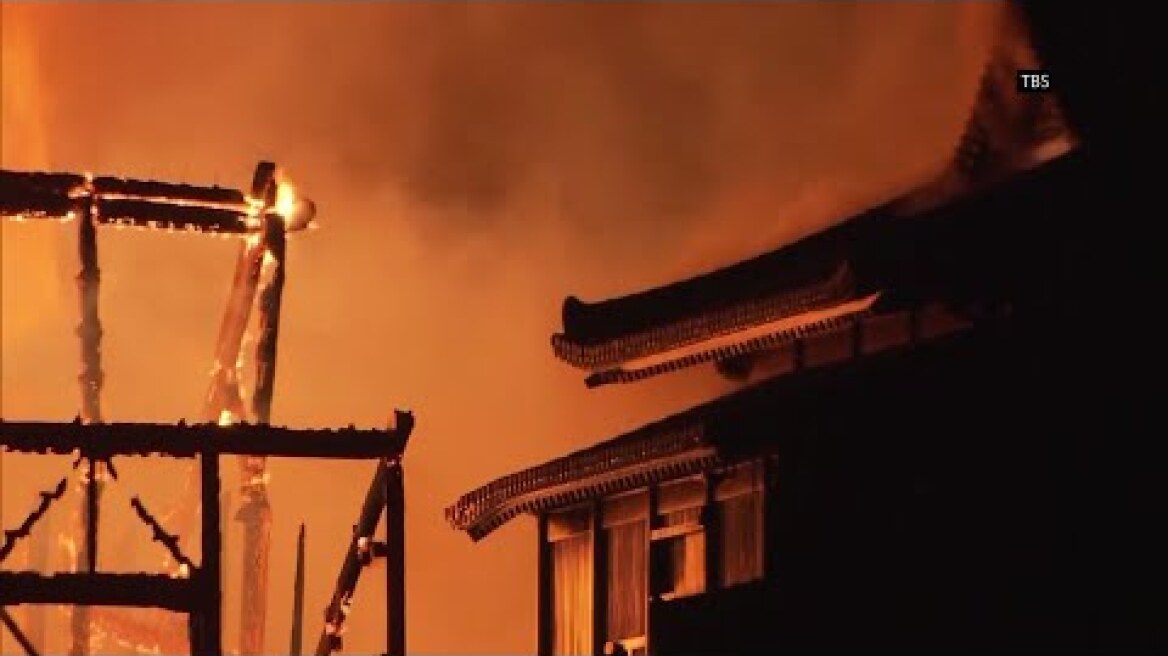 Historic Japanese castle nearly destroyed by fire