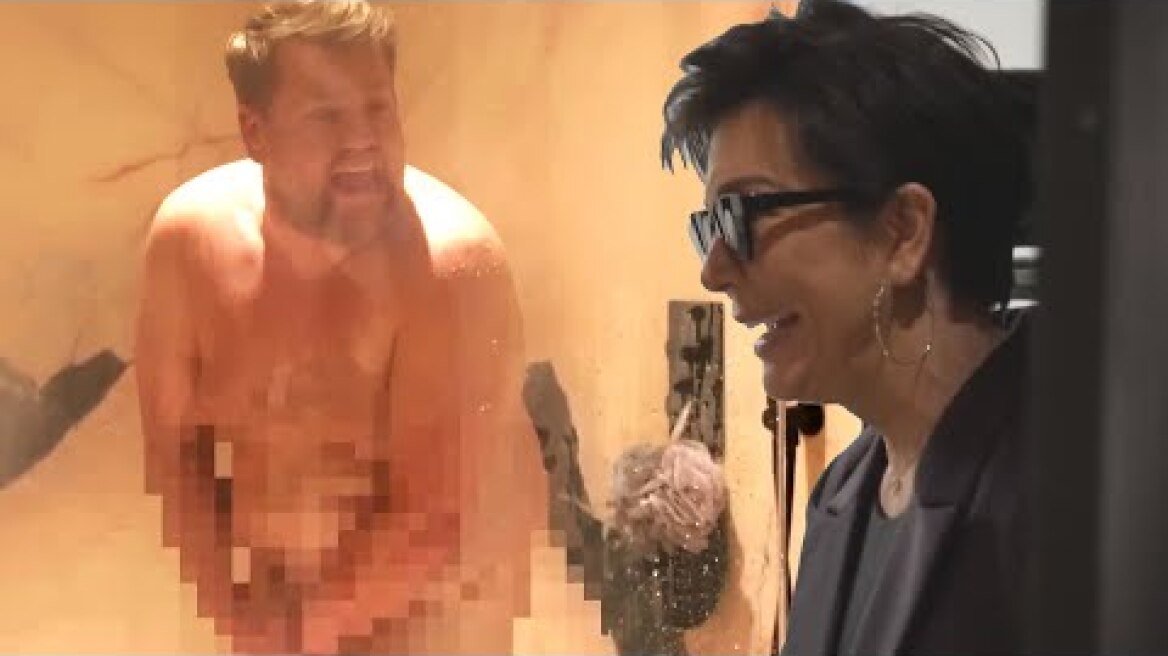 Kris Jenner Catches James Corden NAKED in Kylie's Bathroom!