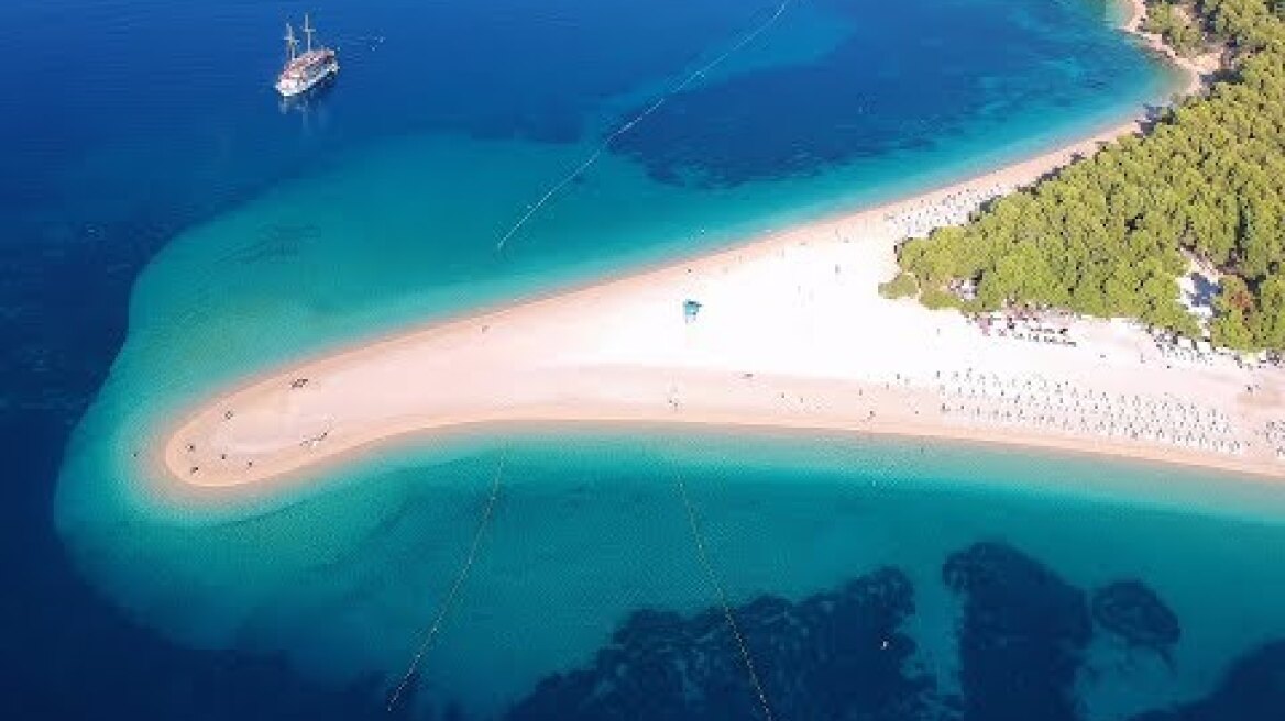 Zlatni Rat Beach, Brac Island, Croatia HD