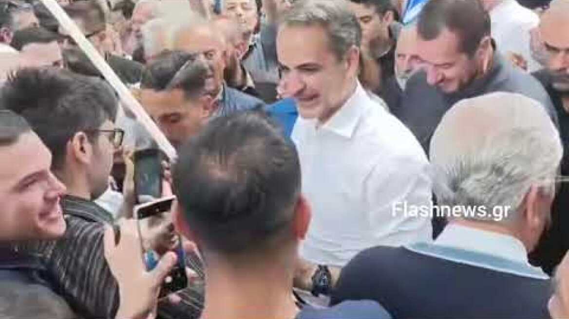 Κυριάκος Μητσοτάκης  στις Βρύσες Αποκορωνου