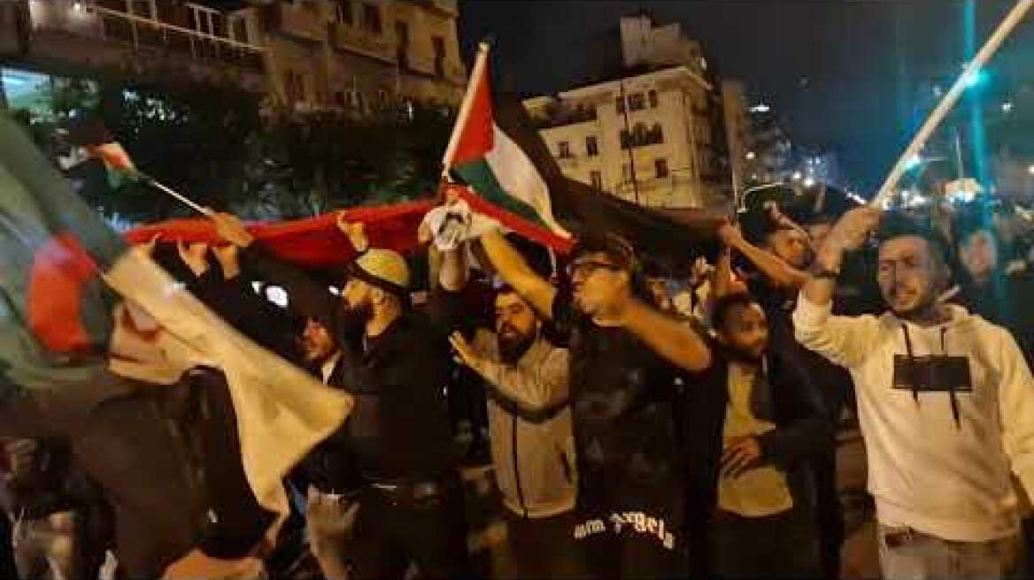 Θεσσαλονίκη: Πορεία Παλαιστινίων για τον πόλεμο στο Ισραήλ (3)