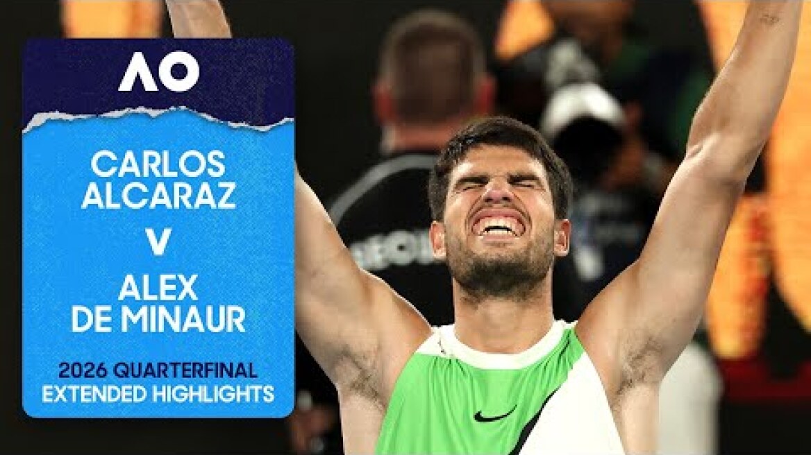 Carlos Alcaraz v Alex de Minaur Extended Highlights | Australian Open 2026 Quarterfinal