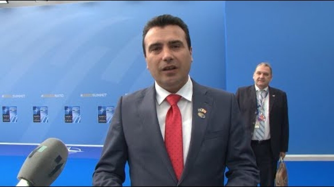 Премиерот Заев од НАТО Самитот во Брисел: Од денес одиме само напред. Честитам Македонија!