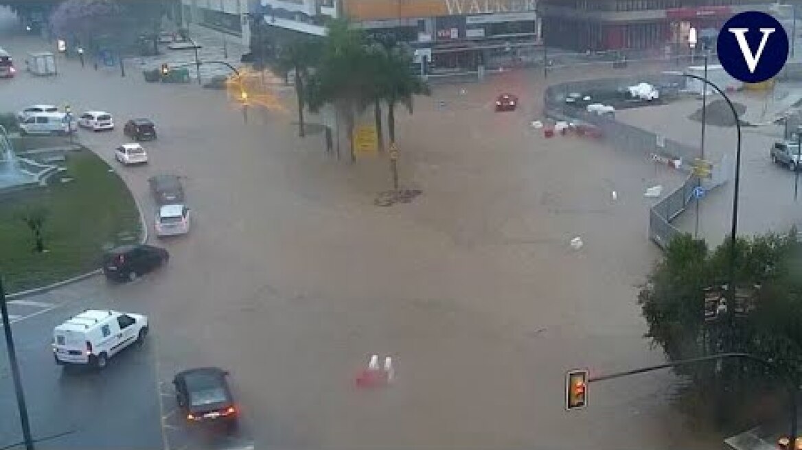 Así es el paso de la DANA en Málaga