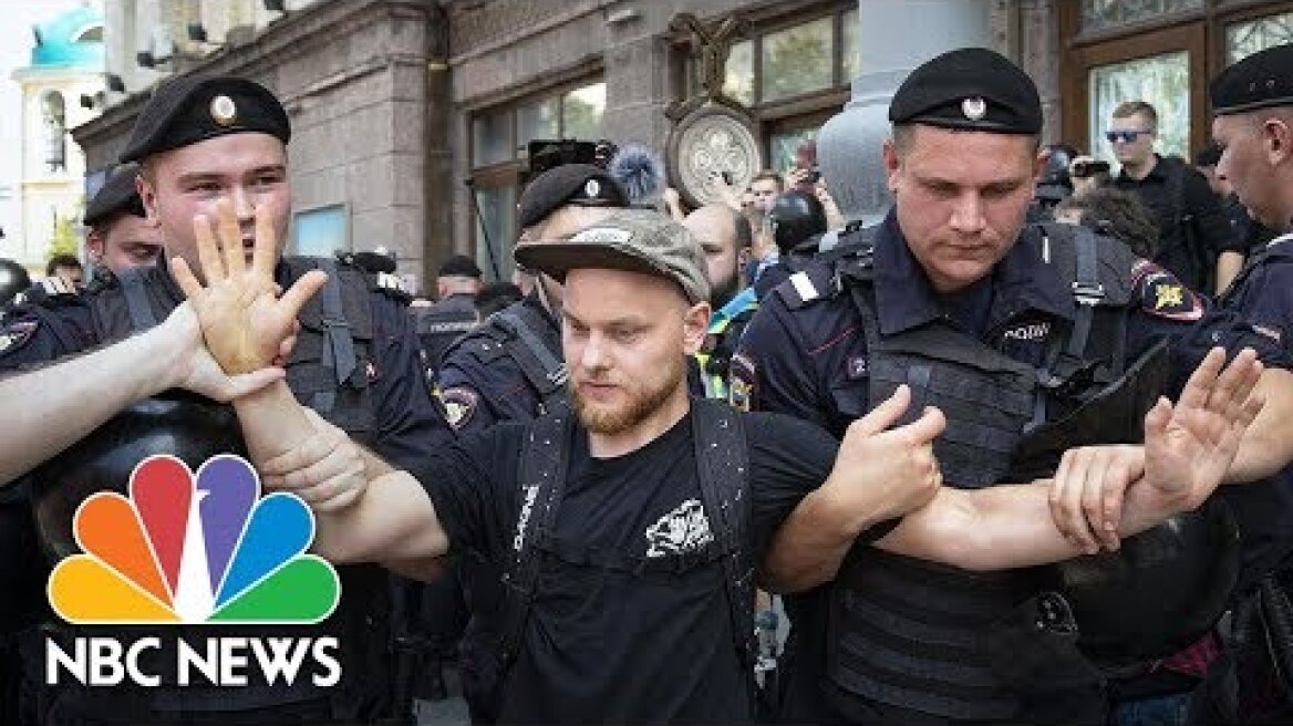 Hundreds Of Demonstrators Detained After Demanding Fair Moscow Elections | NBC News