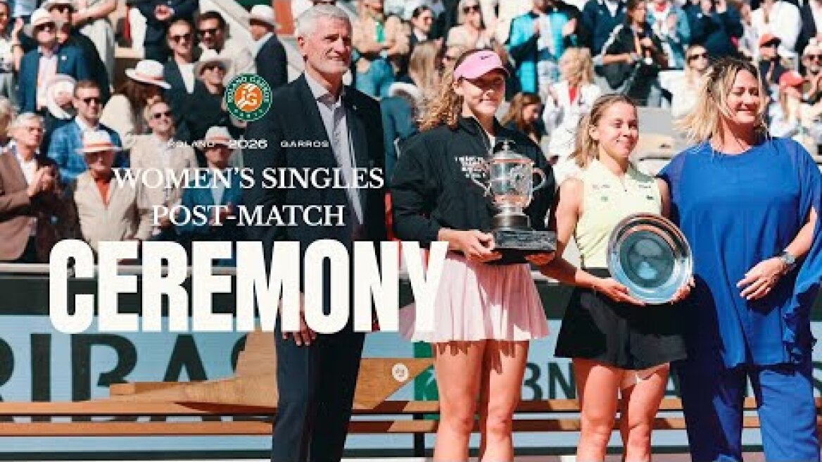Women's singles final post-match ceremony | Roland-Garros 2026