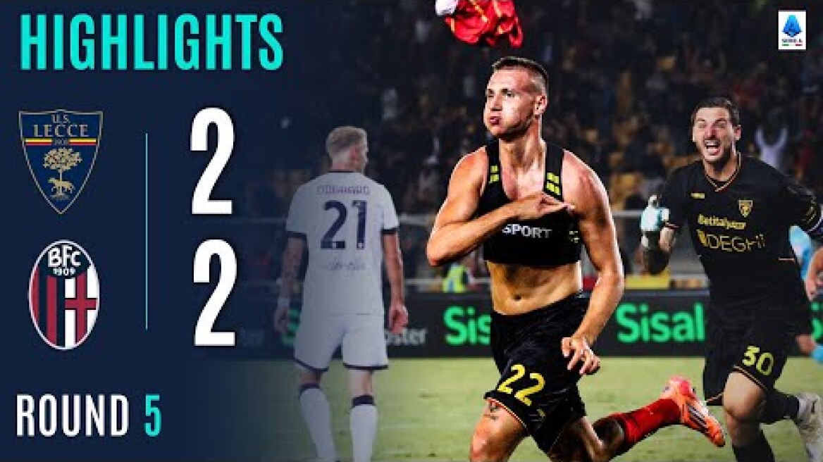 LECCE-BOLOGNA 2-2 | HIGHLIGHTS | Camarda’s first Serie A goal saves Lecce | SERIE A 2025/26