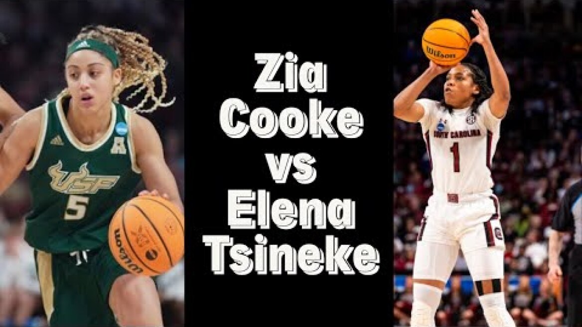 GUARD BATTLE Zia Cooke (21 pts) vs. Elena Tsineke (20 pts)