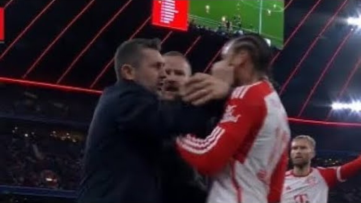 Leroy Sane vs Union Berlin manage full fight and red card | sane vs Bjelica