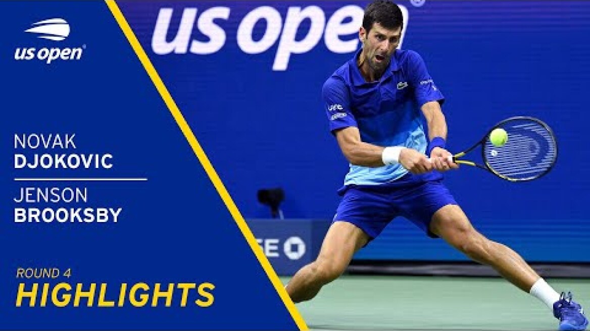 Novak Djokovic vs Jenson Brooksby Highlights | 2021 US Open Round 4