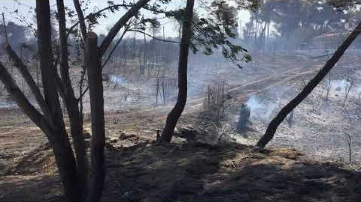 θρακομακεδόνες - Εικόνες καταστροφής
