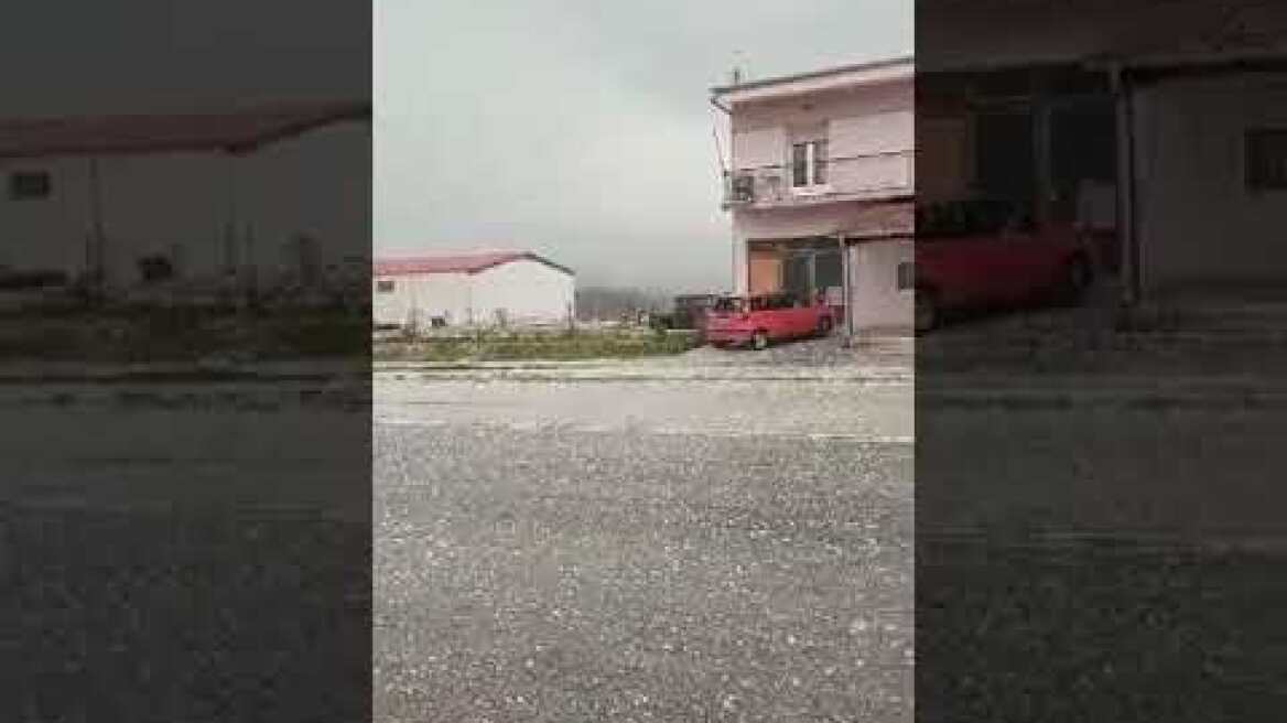 Χαλάζι στη Λευκοθέα (23/06/2022)