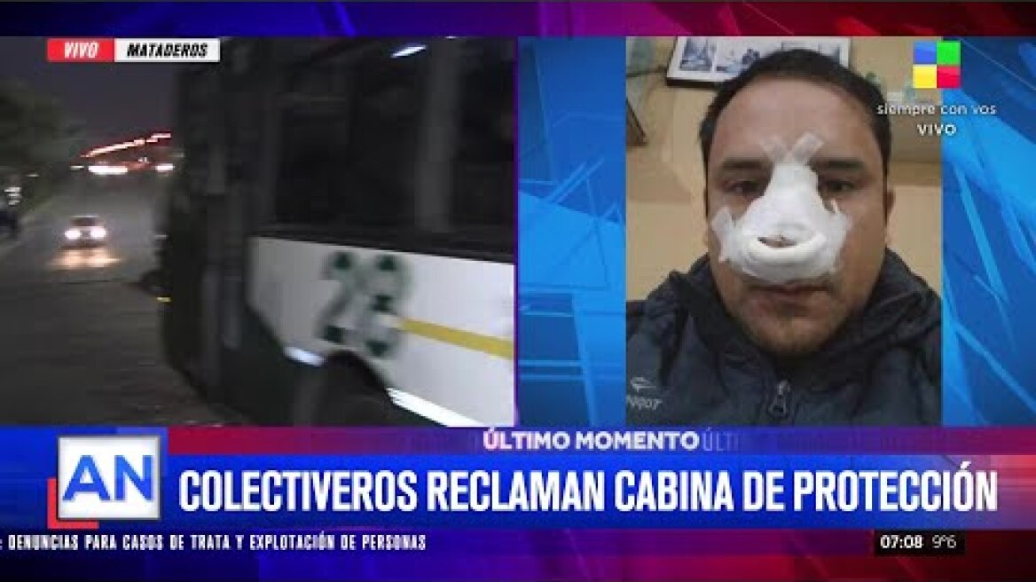 🔴 Mataderos: otro ataque a un colectivero, el chofer fue asistido por los pasajeros