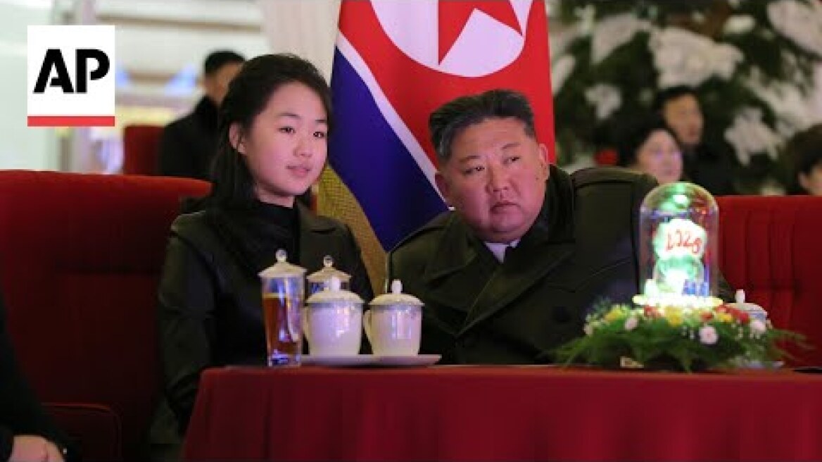 Kim Jong Un and his family attend New Year's ceremony in North Korea