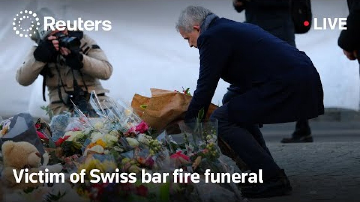 Πλήθος κόσμου αποχαιρέτα τον 16χρονο Ρικάρντο που σκοτώθηκε στη φωτιά στο Κραν Μοντανά, δείτε live