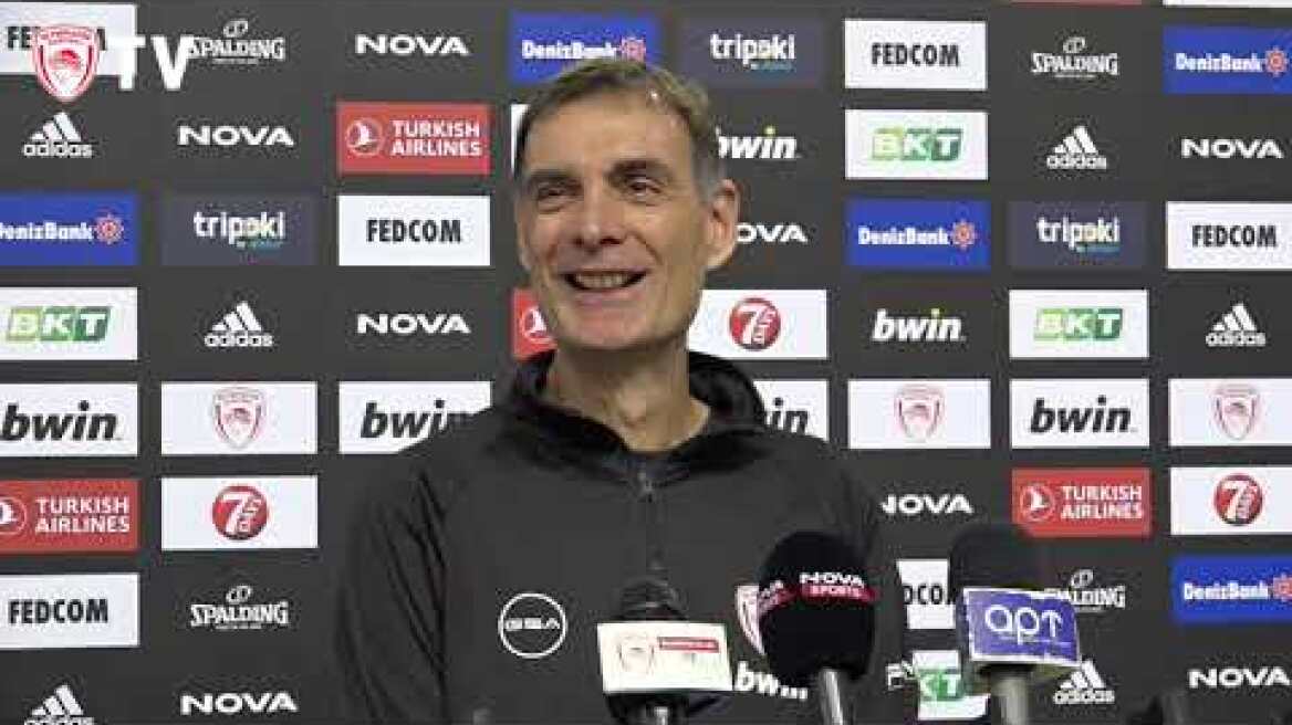 Ο Γιώργος Μπαρτζώκας για τον αγώνα με τη Ζαλγκίρις