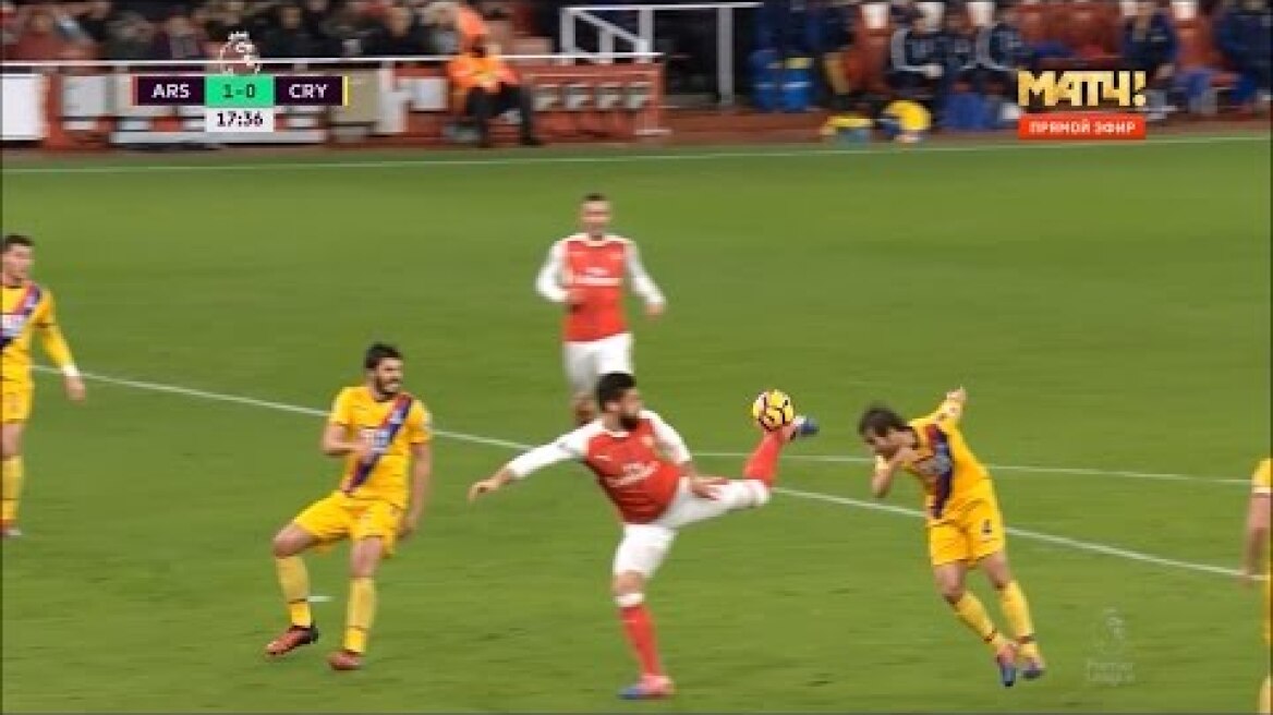 Oliver Giroud fantastic scorpion goal vs Crystal Palace (2016/2017) - 1080i