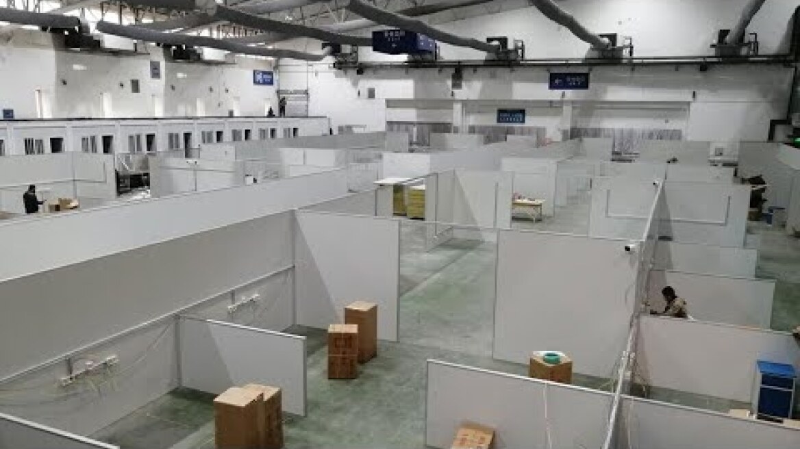 Live: Exploring a temporary hospital under construction in NE China's Jilin City