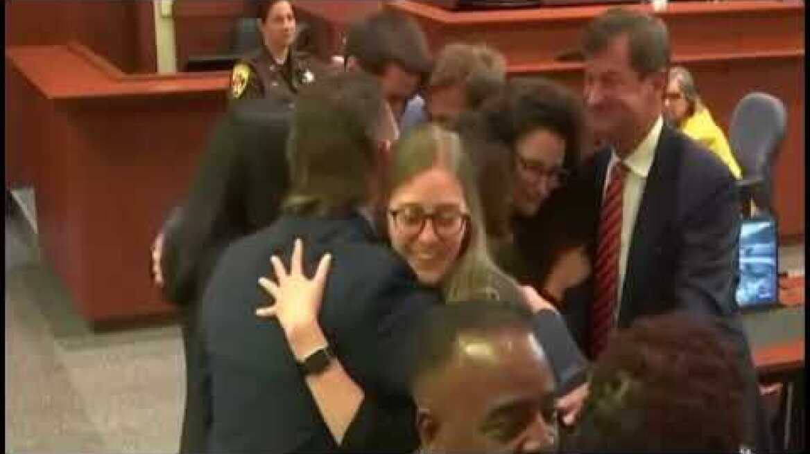 Camilla Vasquez cries after winning Johnny's trial