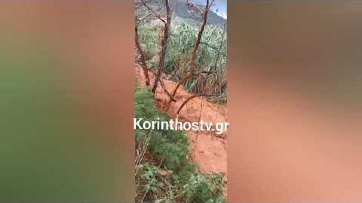 Ισχυρή βροχόπτωση στο Πετρί - Φούσκωσαν τα ρέματα