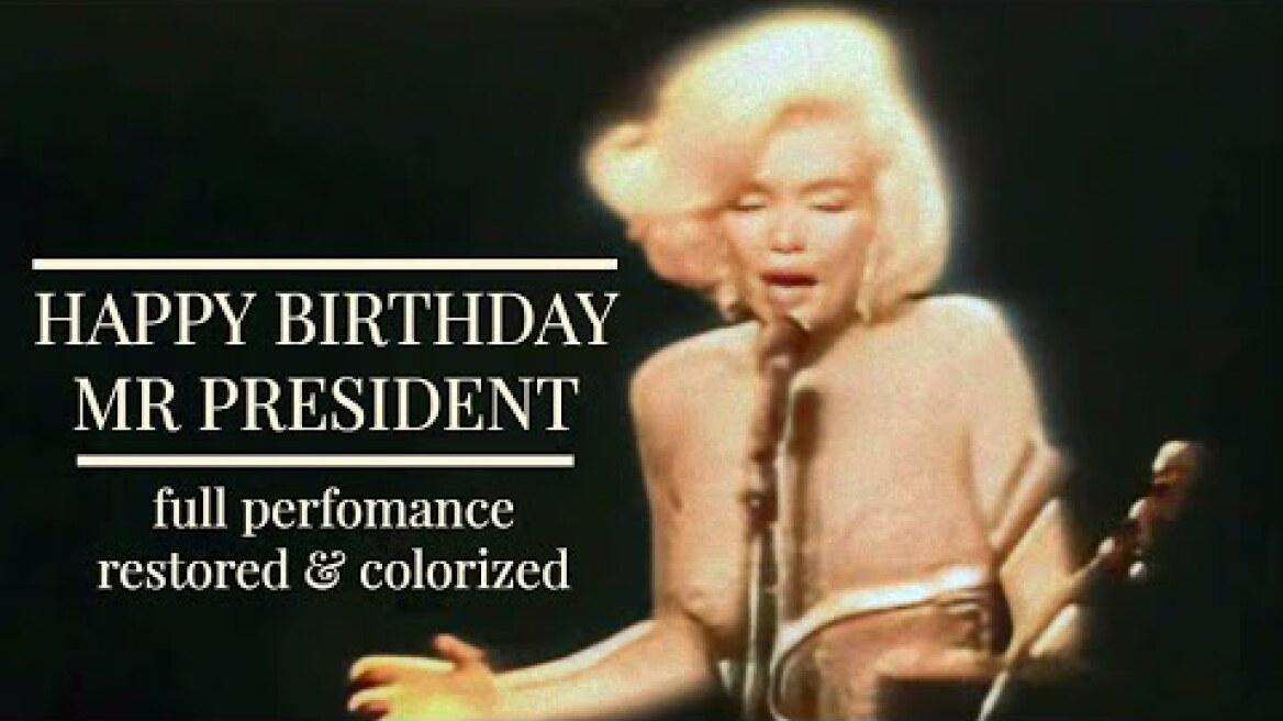 Marilyn Monroe singing Happy Birthday Mr President. High quality