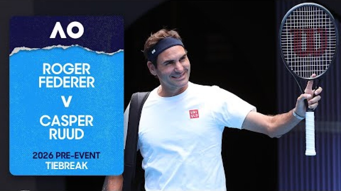 Roger Federer v Casper Ruud Tiebreak | Australian Open 2026