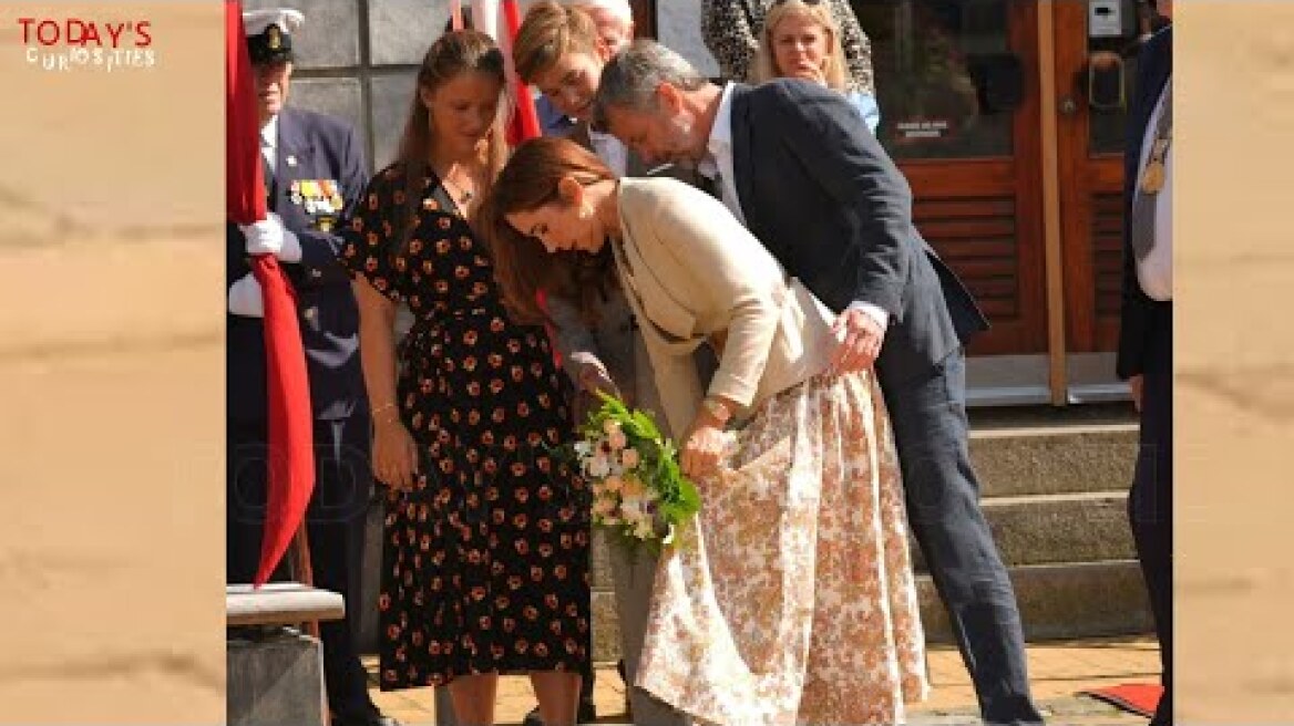 Queen Mary of Denmark was stung on the leg by a wasp during a royal visit