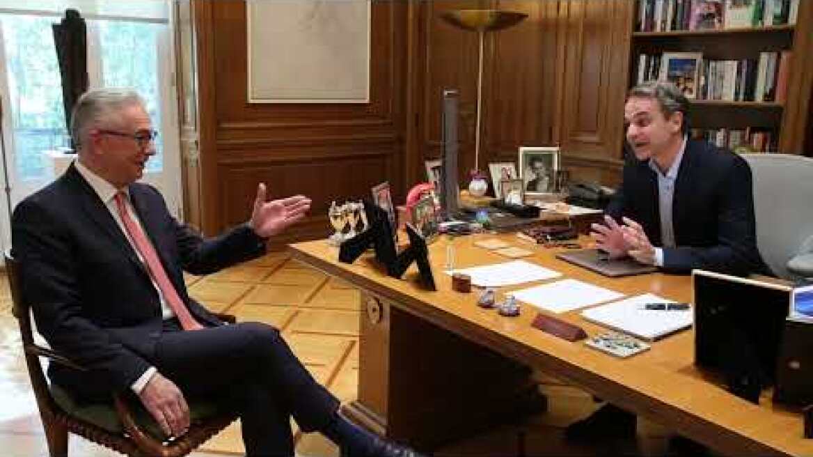 Συνάντηση του Πρωθυπουργού Κυριάκου Μητσοτάκη με τον Θεόδωρο Ρουσόπουλο