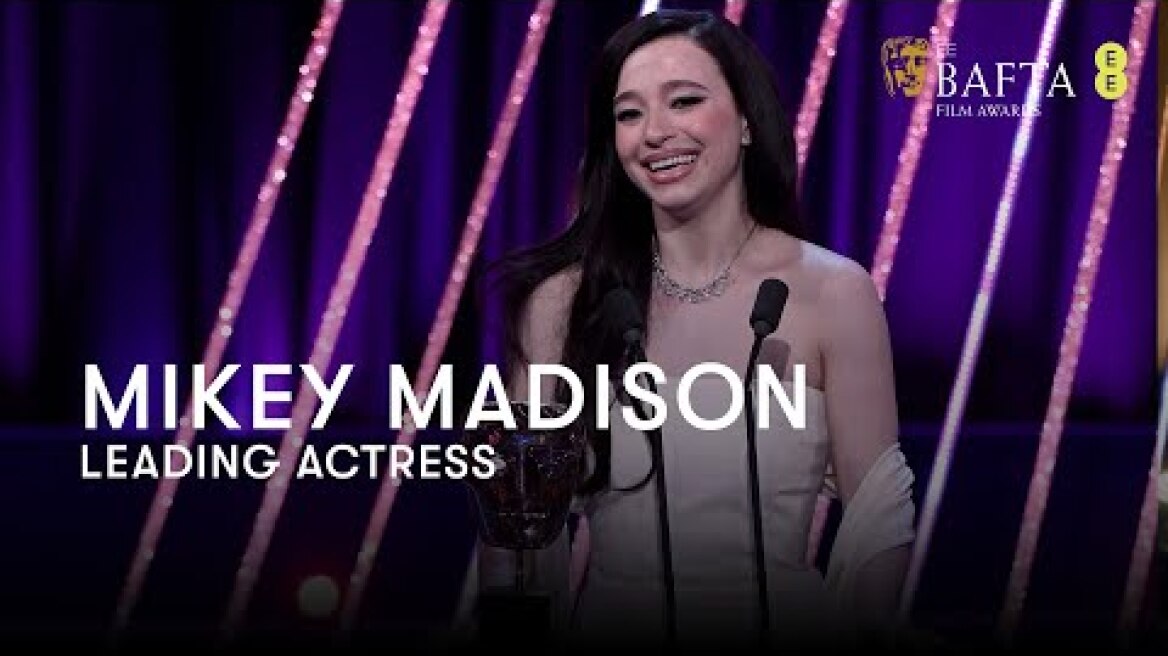 Mikey Madison wins Leading Actress for her for of Ani in Anora | BAFTA Film Awards 2025