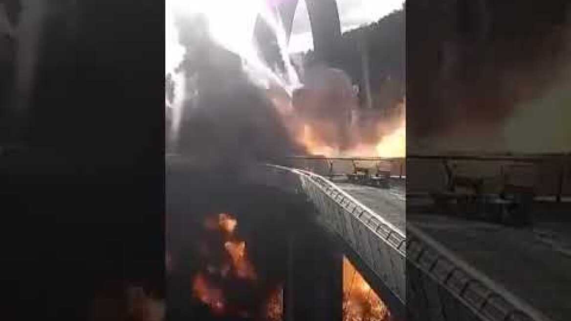 The Glass Bridge in Kyiv was also hit this morning