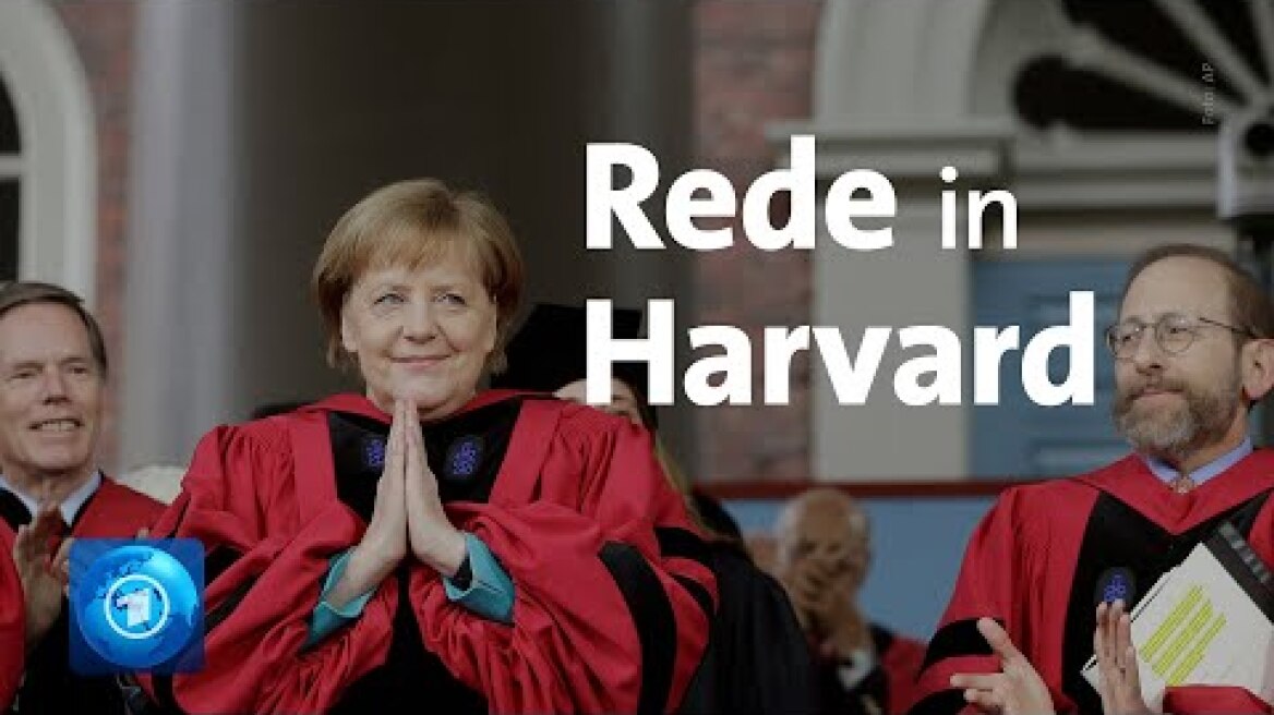 Merkel spricht vor Harvard-Studierenden