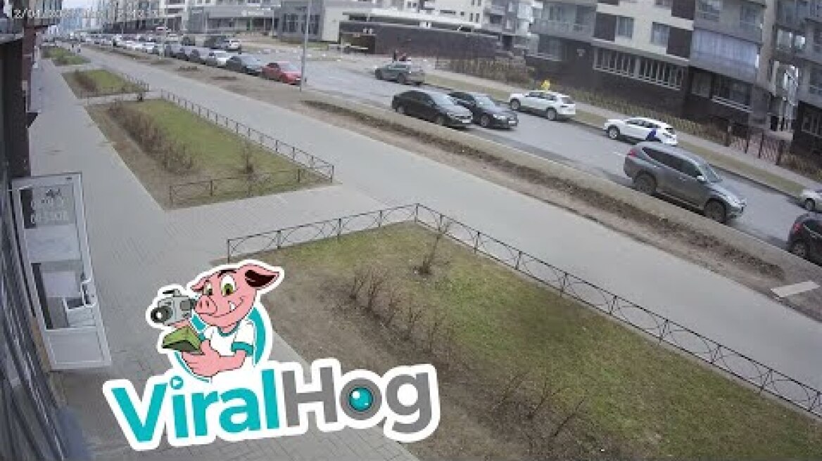 Father's Fast Reflexes Saves Child from Out of Control Car || ViralHog