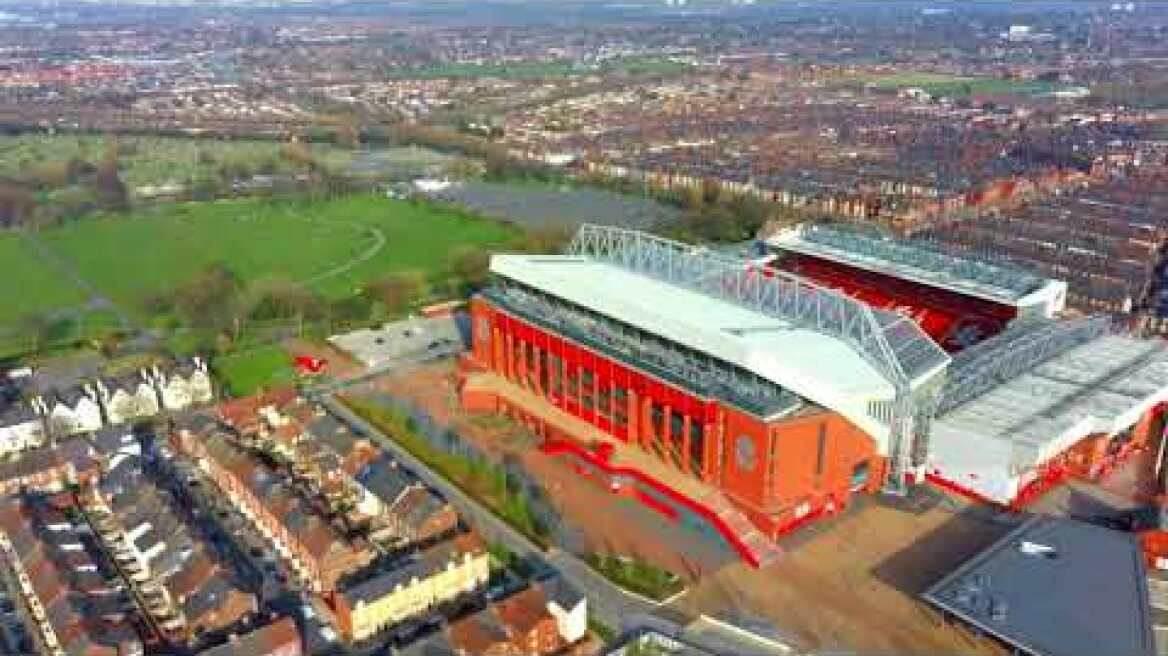 Liverpool Anfield Stadium To Goodison Park By Drone