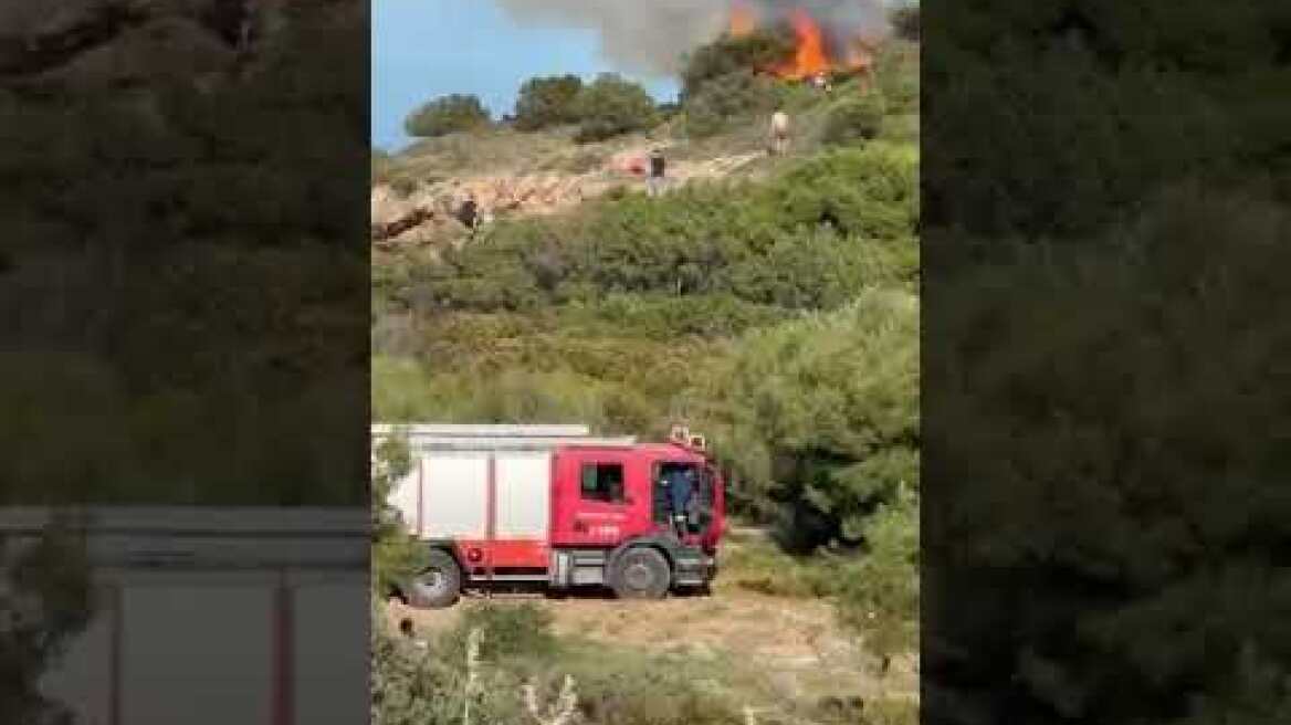 Ποσειδωνία Σουνιο - Ξέσπασε φωτιά από δυναμιτάκια που έριξαν άγνωστοι (3)