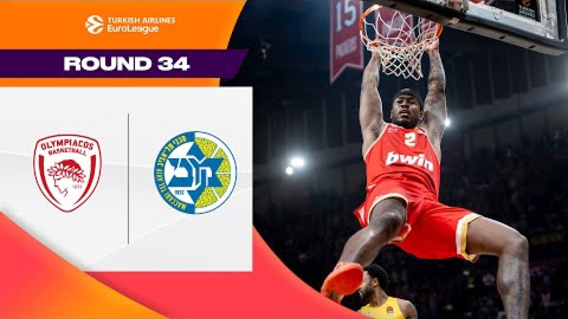 FOURNIER Seals TOP Spot | Olympiacos - Maccabi | BASKETBALL HIGHLIGHTS R31 2025