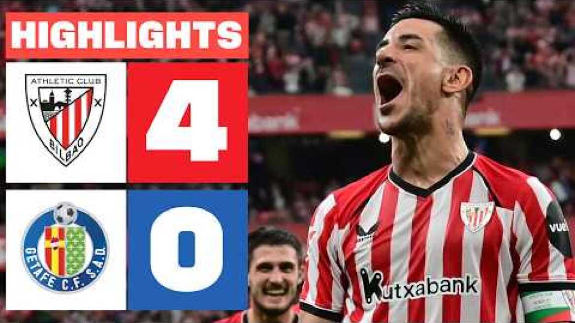ATHLETIC CLUB 4 - 0 GETAFE CF | RESUMEN LALIGA EA SPORTS