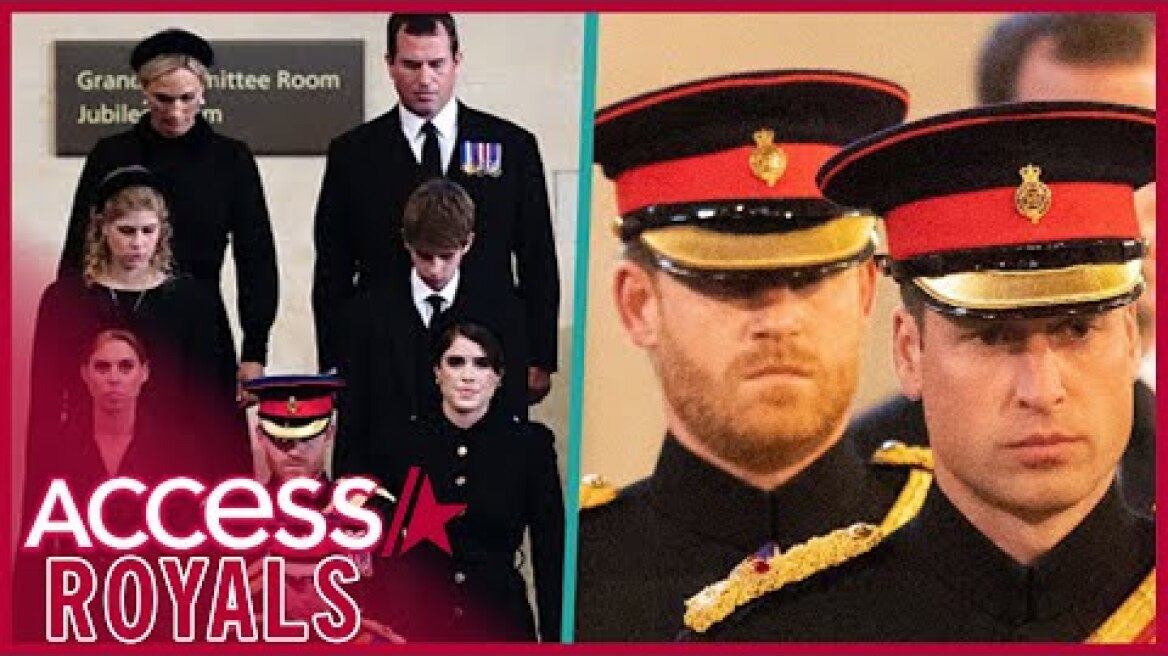 Prince William, Prince Harry & Cousins Hold Vigil For Queen