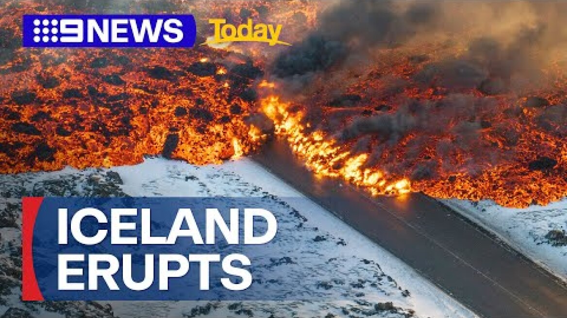 Iceland volcano eruption: State of emergency declared | 9 News Australia