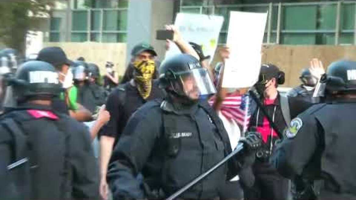 Graphic warning: Protesters clash with military police in Washington, D.C.