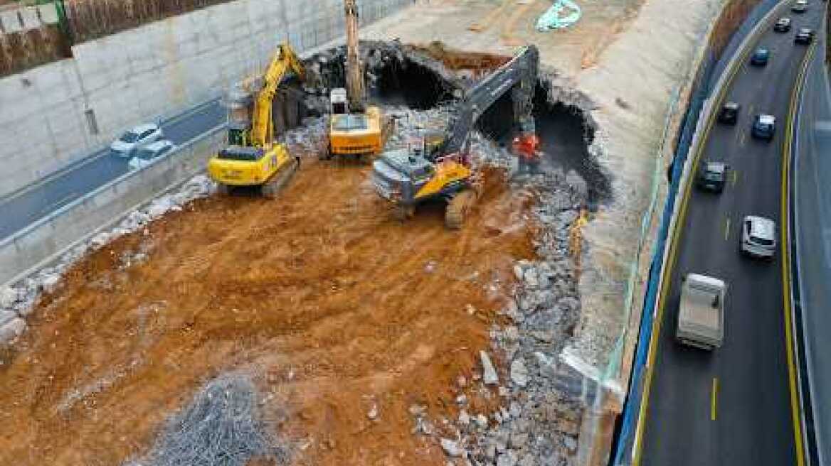 🚨🚧 Κατεδαφίζεται💥 το τούνελ στα Κωνσταντινουπολίτικα Καραβάγγο #flyover #περιφεριακος #κατεδαφιση