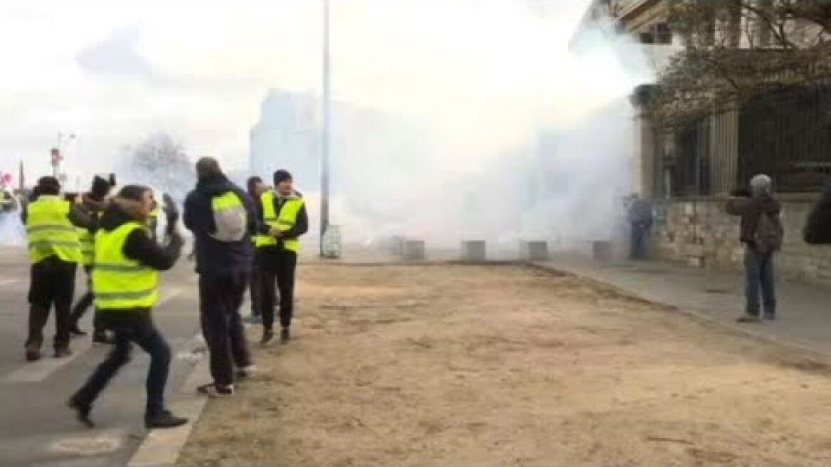 Yellow vest protests in Paris turn violent