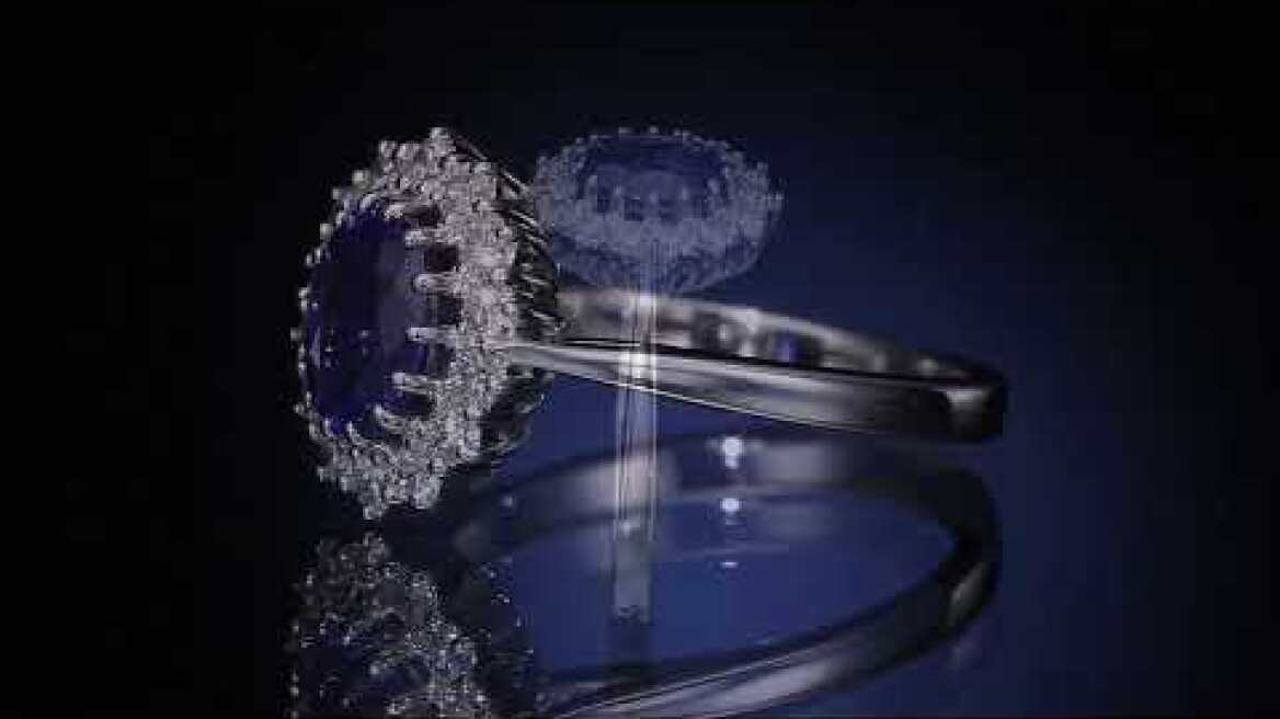 Princess Diana Inspired Blue Sapphire Engagement Ring