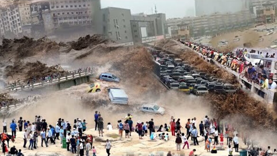 China cities turn into ocean! Overflowing rivers cause devastating floods in Beijing