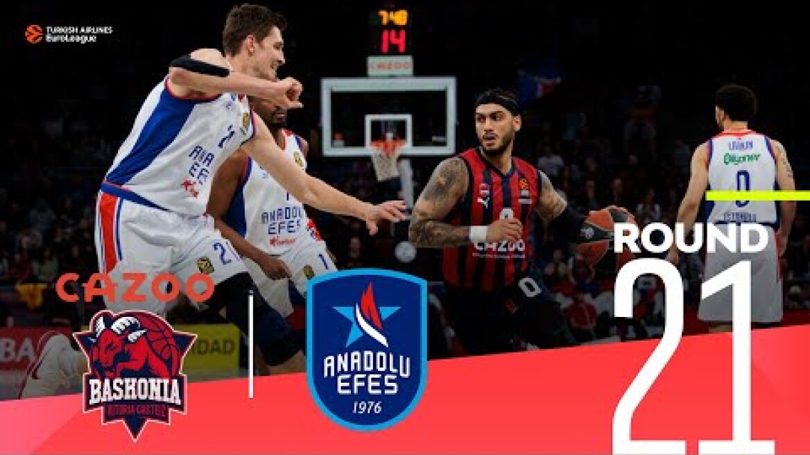 Costello late heroics lift Baskonia over Efes! | Round 21, Highlights | Turkish Airlines EuroLeague