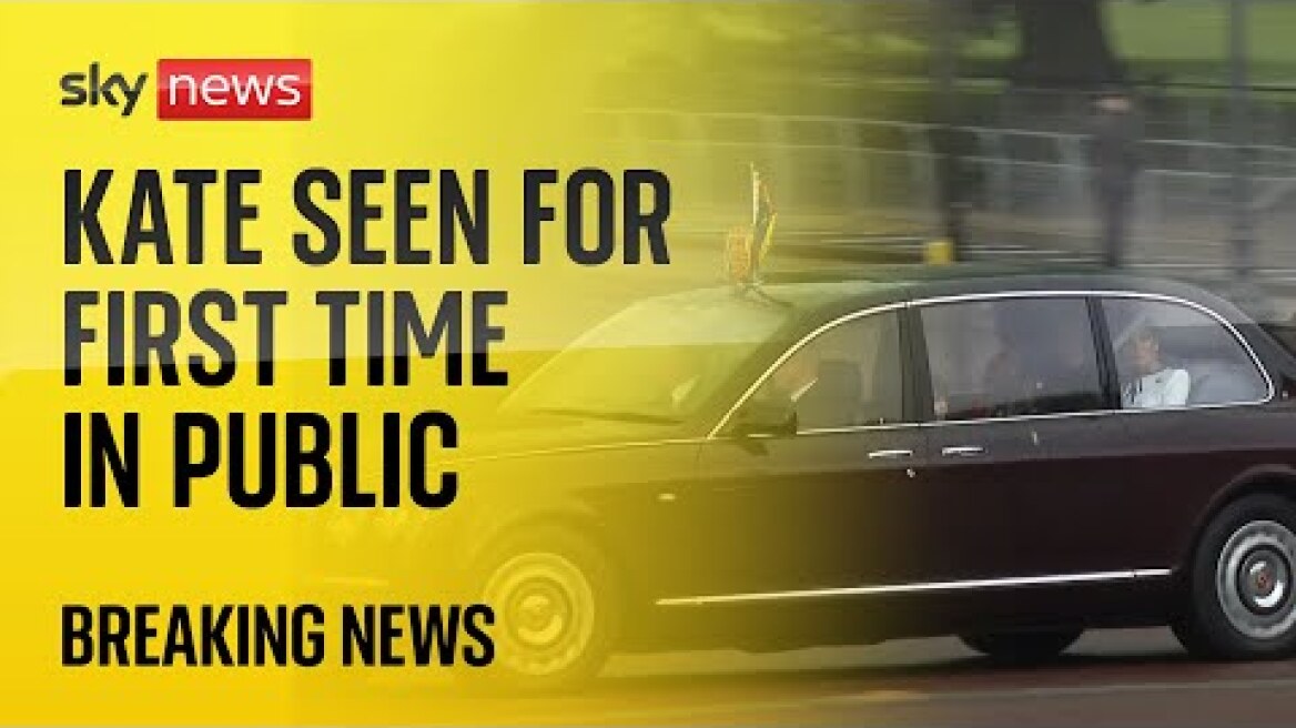 Kate seen for first time in public since cancer diagnosis