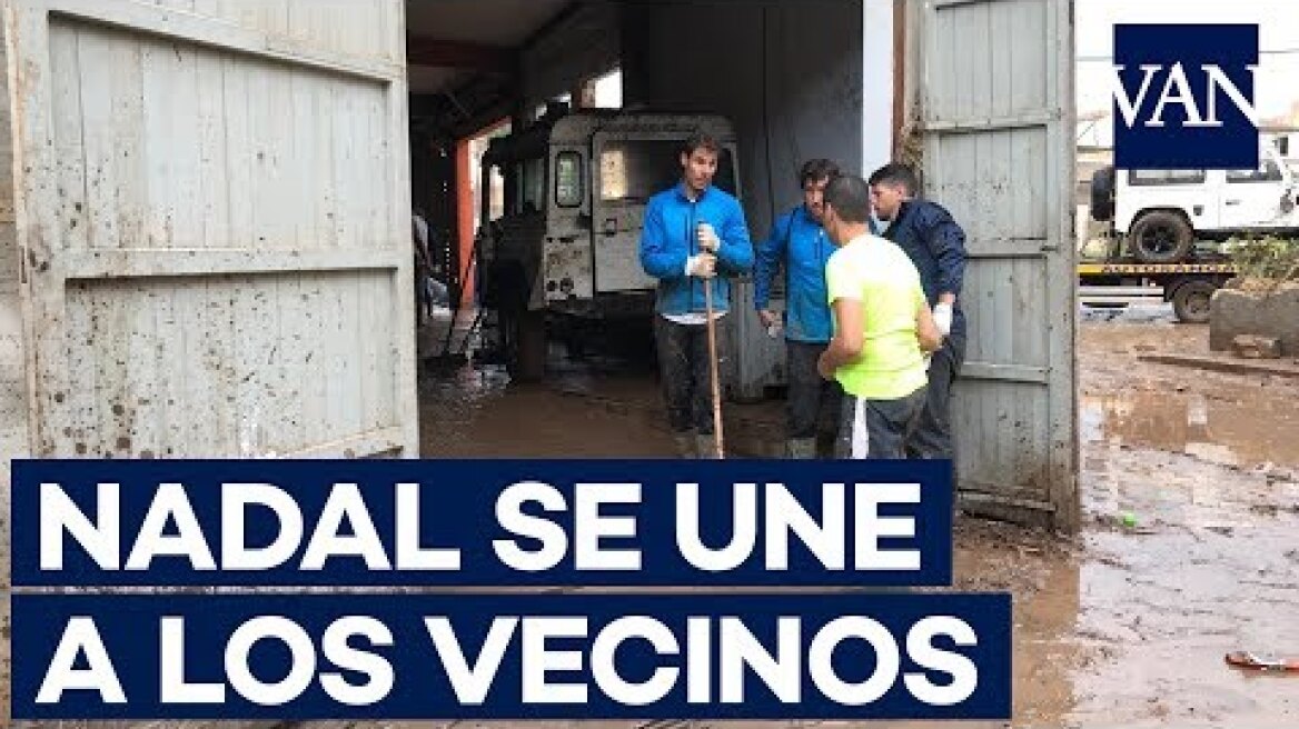 [INUNDACIONES MALLORCA] Rafa Nadal, AYUDANDO en la zona cero de Mallorca