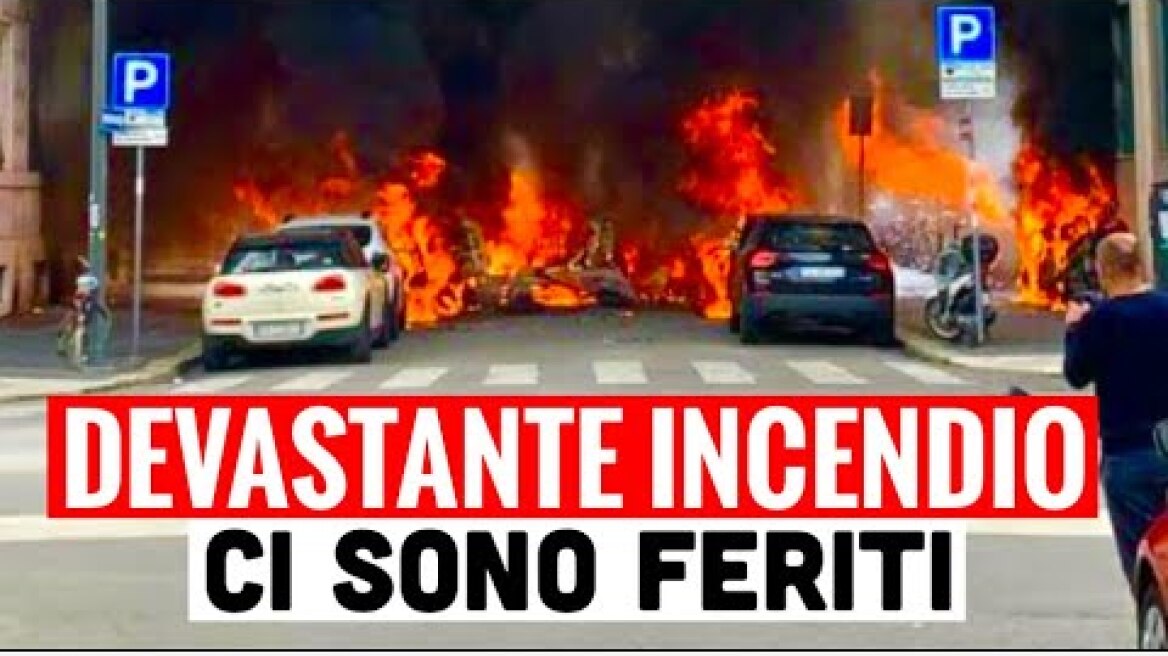 PAUROSO INCENDIO A MILANO: CI SONO FERITI. LA COLONNA DI FUMO VISIBILE A KM DI DISTANZA