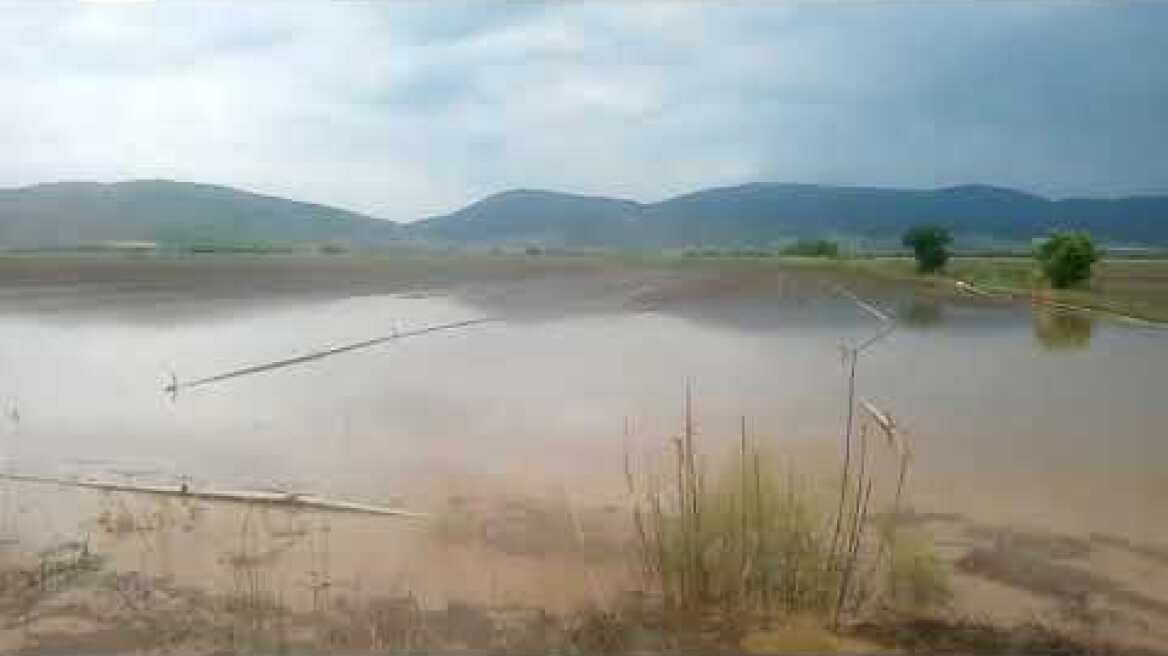 Πλημμύρες και χαλάζι σε Νέο Μοναστήρι, Σοφιάδα και Ρύζι Φαρσάλων